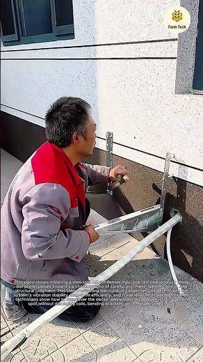 AMAZING Mini-Split AC Installation Process: Positioning the Heavy AC Condenser Unit