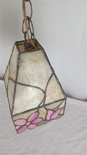 Pair of Tiffany Style Stained Glass Pendant Lights - Etsy
