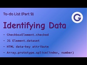 To-do List #9 Identifying Data - Learning vanilla JavaScript via mini-projects
