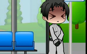 tg动画 男变女 公交站台