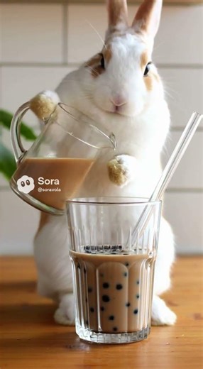 Bunny Boba Milk tea with organic recipe reaction taste test prank #reaction #organicrecipes #prank