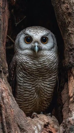 Stunning Papuan Hawk Owl! 🦉💚 (A Rare Jungle Beauty