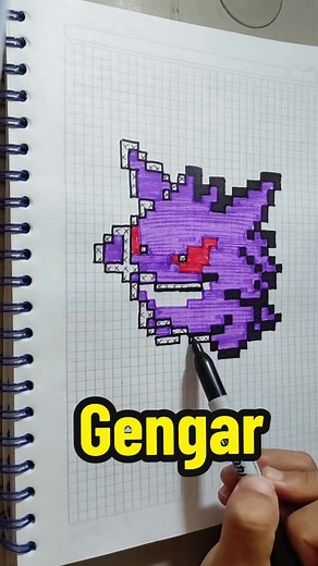 Gengar Pixel Art Pokémon Tutorial