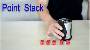 Graduation Gift Dice Stacking Cup Set with 4 Pcs 19mm Purple and 5 Pcs 18mm Green Standard 6 Sided Dices Straight Dice Cup with Storage Bag Dice Cup Shaker with Magic Tricks Instruction Black