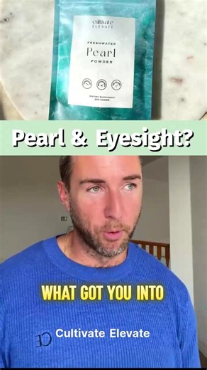 Cultivate Elevate | Matt how did you get into pearl powder? Dr Wangs study on reversing cataracts with pearl powder. The eye professionals have been lying to... | Instagram