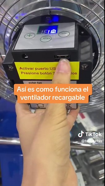 Ventilador Recargable con Opciones de Panel Solar