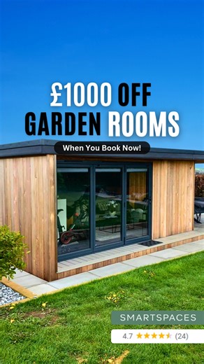 🌟 "SmartSpaces made our garden room dream come true! The process was seamless, and the results, breathtaking." - Nicola H. 🌟 Discover the freedom of extra space with our luxury garden rooms. Perfect for working, unwinding or keeping fit. 🎁 £1000 OFF when you buy now! 🚧 Built with premium UK materials 📅 Install dates available ⏱️ Quick installation 📜Prices start at £13,500 👉 Speak to a friendly member of our team and start planning your garden room! | SmartSpaces