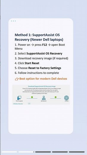 Factory reset your Dell laptop from the boot menu—step-by-step guide. #dell #reset