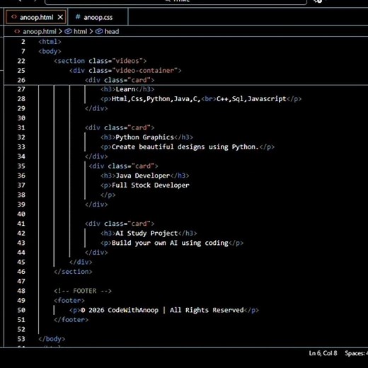I Made Websites Using Only HTML & CSS #html #css #coding #website #developer #shorts #programming