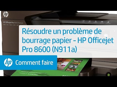 Résoudre un problème de bourrage papier - HP Officejet Pro 8600 (N911a)