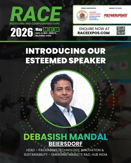 🎤 We’re honoured to welcome Debasish Mandal as a Speaker at RACE 2026 🌍 A distinguished leader in packaging innovation and sustainability, Debasish heads Packaging Innovation at Beiersdorf’s Indian R&D Hub (NIVEA), driving initiatives across India, Africa, the Middle East, Southeast Asia, and Australia–New Zealand. 📦 With 22 years across FMCG and Pharmaceuticals—including Dabur, Colgate-Palmolive, and global innovation centres in India, Thailand, and Germany—he delivers scalable, sustainable