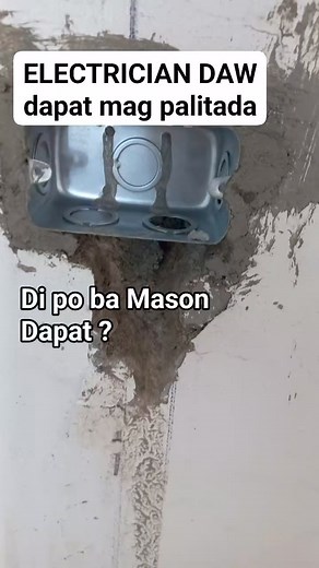 44K views · 178 reactions | Electrician daw mag Palitada sa mga Outlet and Switches dipo ba dapat Mason mg trabaho neto mga sir? #electrician #relay #panelboard #control #light #switch #wiring #outlet #diy #electrical | Electricians Guide | Facebook