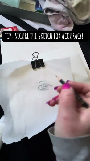 transferring sketch to watercolor paper using parchment paper