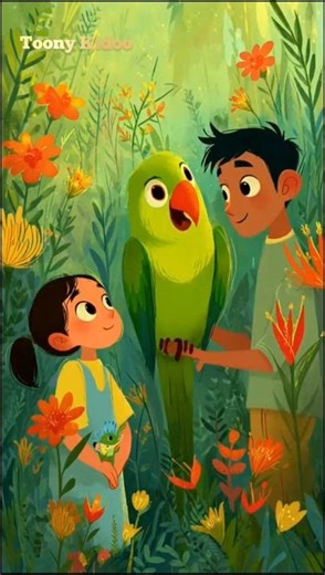 #disney "I Am a Parrot – Cute Flying Parrot Poem for Kids | #cartoon #funnyshorts #shorts