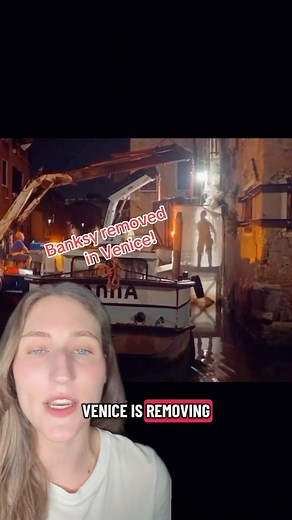 Banksy’s Street Art Removed from Venetian Palace for Restoration @banksy #banksy #streetart #artnews | The Art Revival