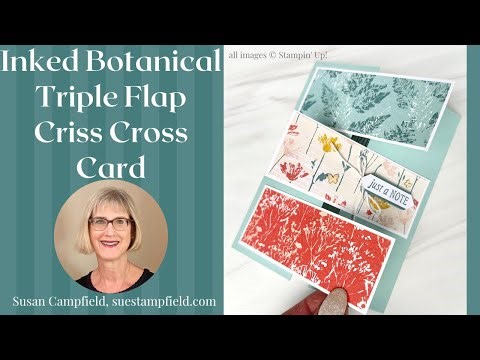 Inked Botanicals Triple Flap Criss Cross Card