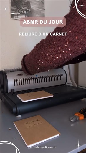 🤫 ASMR du jour… reliure d’un carnet ✂️✨