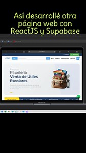 59K views · 1.2K reactions | Proyecto de página web para papelería con diseño responsive, carrito rápido y dashboard para gestión de productos, desarrollado con ReactJS y Supabase. #programacionweb #desarrolloweb #programadoresweb #ReactJS #javascript | Progamacion web, | Facebook