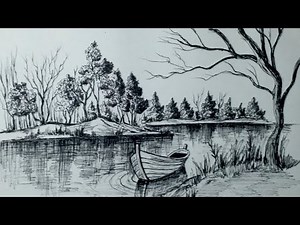 Drawing Beautiful Nature Scenery | Easy Tutorial for Beginners