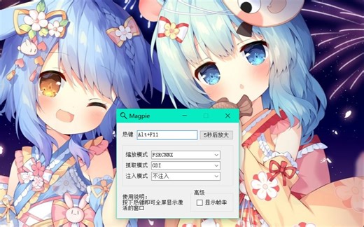 Magpie--免费的上采样软件，以低分辨率的帧数，跑出接近原生分辨率的画质