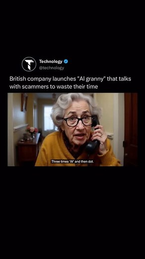 Technology on Instagram: "O2 has unveiled Daisy, an innovative AI-driven “granny” created to engage scammers in realistic, winding conversations that effectively waste their time. In partnership with YouTuber Jim Browning, Daisy is intentionally included on scam call lists, redirecting scammers away from unsuspecting victims. Every minute scammers spend with Daisy helps protect real individuals from potential exploitation. Via: @o2uk"
