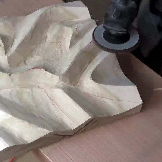 power carving wood wall art with an angle grinder (on YT) #woodworking #carving #woodcarving #art