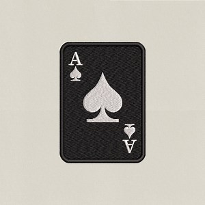 Ace of Spades Embroidery Design, Small Playing Card Patch File - Etsy Canada