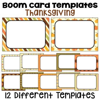 Editable Thanksgiving Colors Boom Card Templates | Create Digital Task Cards