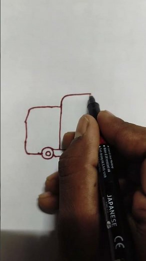 Drawing a TRUCK easy / How to draw lorry step by step