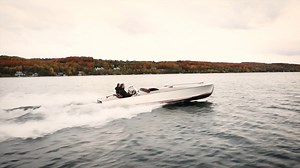 LICKETY SPLIT opening her up on Lake Charlevoix! Blazing from 3k to 5k RPMs, this boat boasts a meticulously crafted 350HP 4.3L V-6 engine by Sterling Performance. www.vandamboats.com | Van Dam Custom Boats