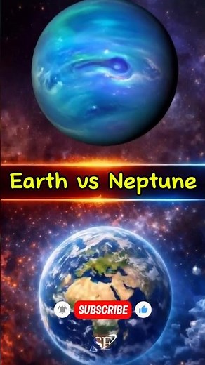 Neptune 🔵 vs Earth 🌎 #space #neptune #vs #earth