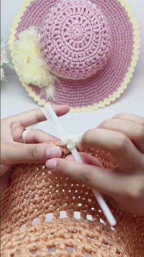 Crochet skill sharing.Crochet hat brim 🤩😍