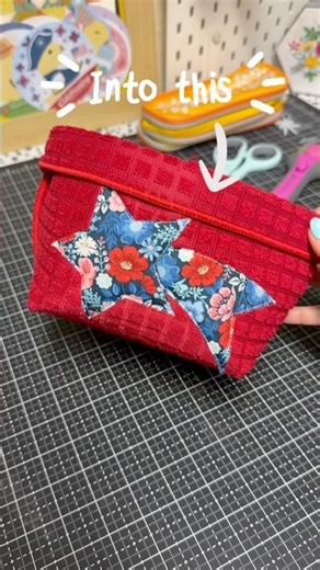 How to make a drying mat basket with appliqué #sewing #sewingproject #dryingmat #diy