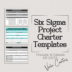 Six Sigma Project Charter Excel Template (digital Product) - Etsy