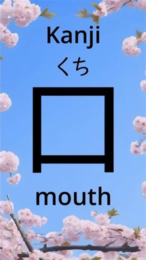 How to read and write the Japanese kanji for mouth. Kanji stroke order.