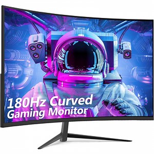 Z-EDGE UG24 24" Curved Gaming Monitor 180Hz 1ms FHD 1920x1080 16:9 1650R Curved Monitor Built-in Speakers With VGA And HDMI Port