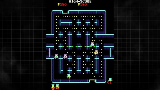 Lock 'n' Chase is a deceptively simple maze chase game where you'll need to outwit the "Super D" security forces by slamming doors in their faces! Watch out, though, 'cause automatic doors around the maze can trap you just as effectively as your rivals! Play Lock 'n' Chase, just as it was in the arcade, on Data East Arcade 1 for Evercade: https://evercade.co.uk/cartridges/data-east-arcade-1/ | Evercade