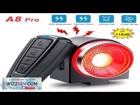 Bicycle Rear Lamp Braking Light Burglary Alarm Remote Call Wireless Control USB