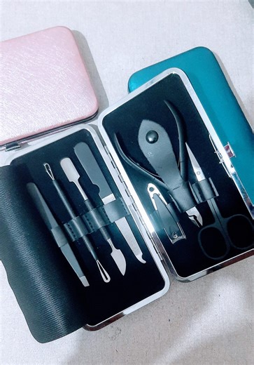 7 Pcs Pro Manicure Pedicure Kit, Stainless Steel Nail Care Tools With Case - Etsy UK