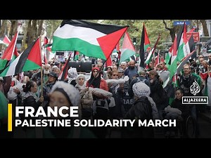 Thousands rally in Paris ahead of France’s expected recognition of Palestinian state