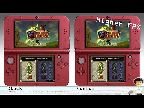 3DS NTR CFW Streaming Custom Settings VS Stock Settings! (Higher FPS)