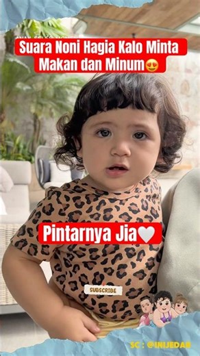 Suara Noni Hagia Kalo Minta Makan dan Minum😍 #jessicaiskandar #hagia #hagiaverhaag