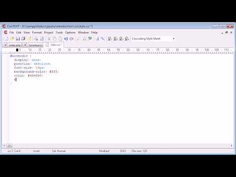 jQuery Tutorial - 50 - Hover over description