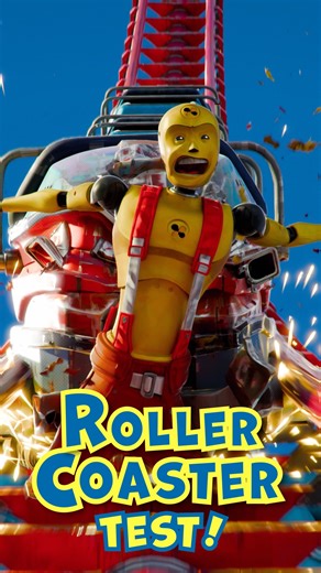 SYNDROMEZ on Instagram: "🎢Dummy Bucky’s Roller Coaster Test!🎢 Bucky and Boomi went to the theme park, but they're literally built different.💀 Just watch how Bucky handles this coaster.🤷 LET'S GET CRASHING!💥 You can watch the 4k video with subtitles in three languages on YouTube. Link in bio"