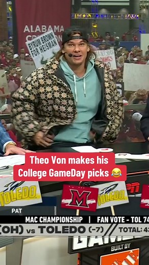 Sound logic on all of these picks 🧠 😅 #CollegeGameDay #TheoVon ##collegefootball #funny #comedy