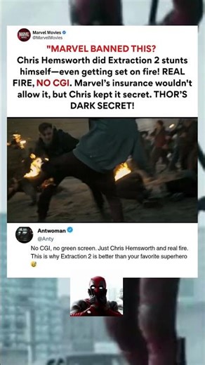 In Extraction 2, Chris Hemsworth pulled this Stunt without CG - Marvel didn't #thor #marvel #shorts