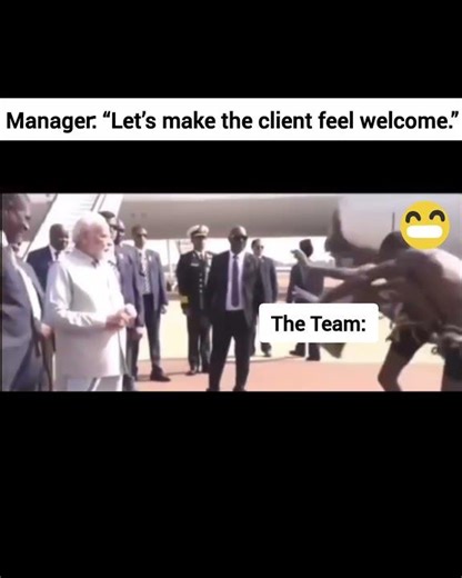 Client visit suddenly turns into a full cultural program.😃