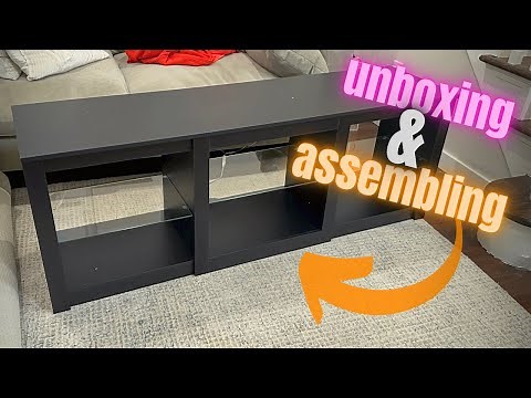 Unboxing & Assembling the WLIVE TV Stand with LED Lights