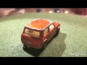 Matchbox Superfast Mini Cooper- Mr. Bean style!