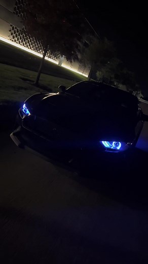 Nighttime Mustang GT Drive with RGB Headlights